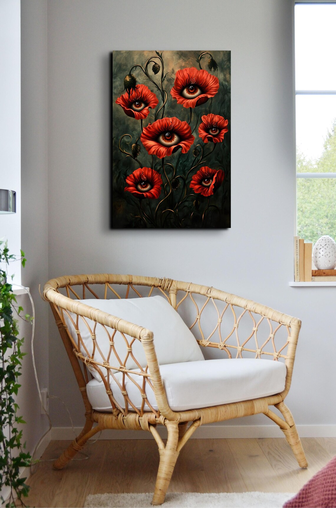 Watchful Roses Halloween Spooky Season Art - Image 3