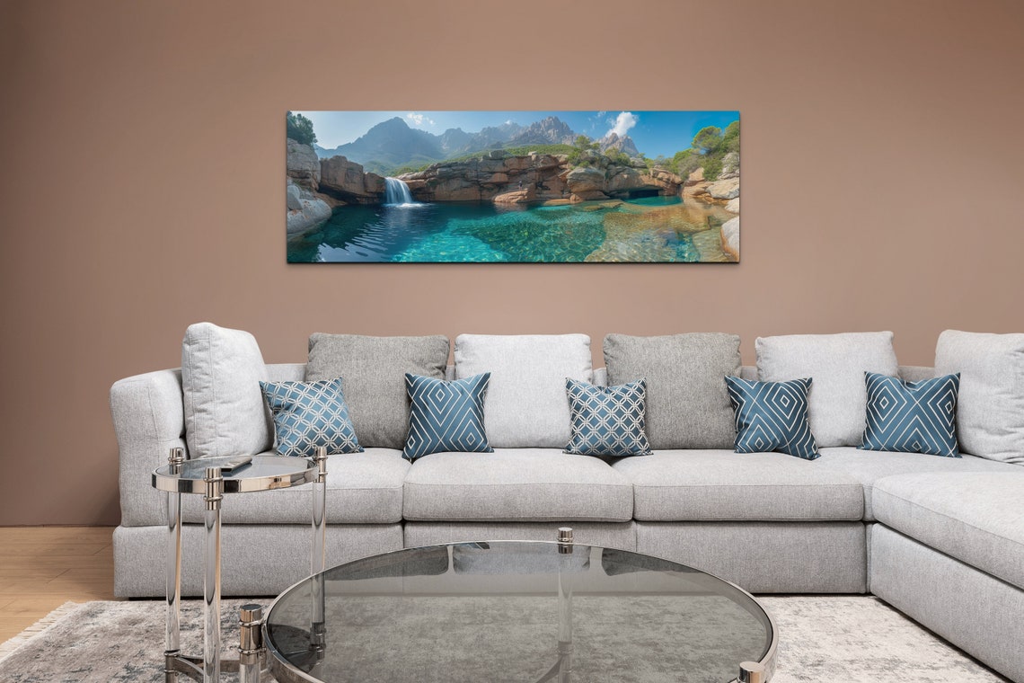 Corsica Print Corsica Island In France Art Corsica Painting Corsica Wall Art Beach House Art Panoramic Ready To Hang - Image 4