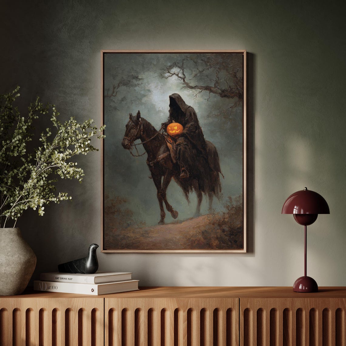 Headless Horseman Pumpkin Rider Gothic Halloween Night Poster