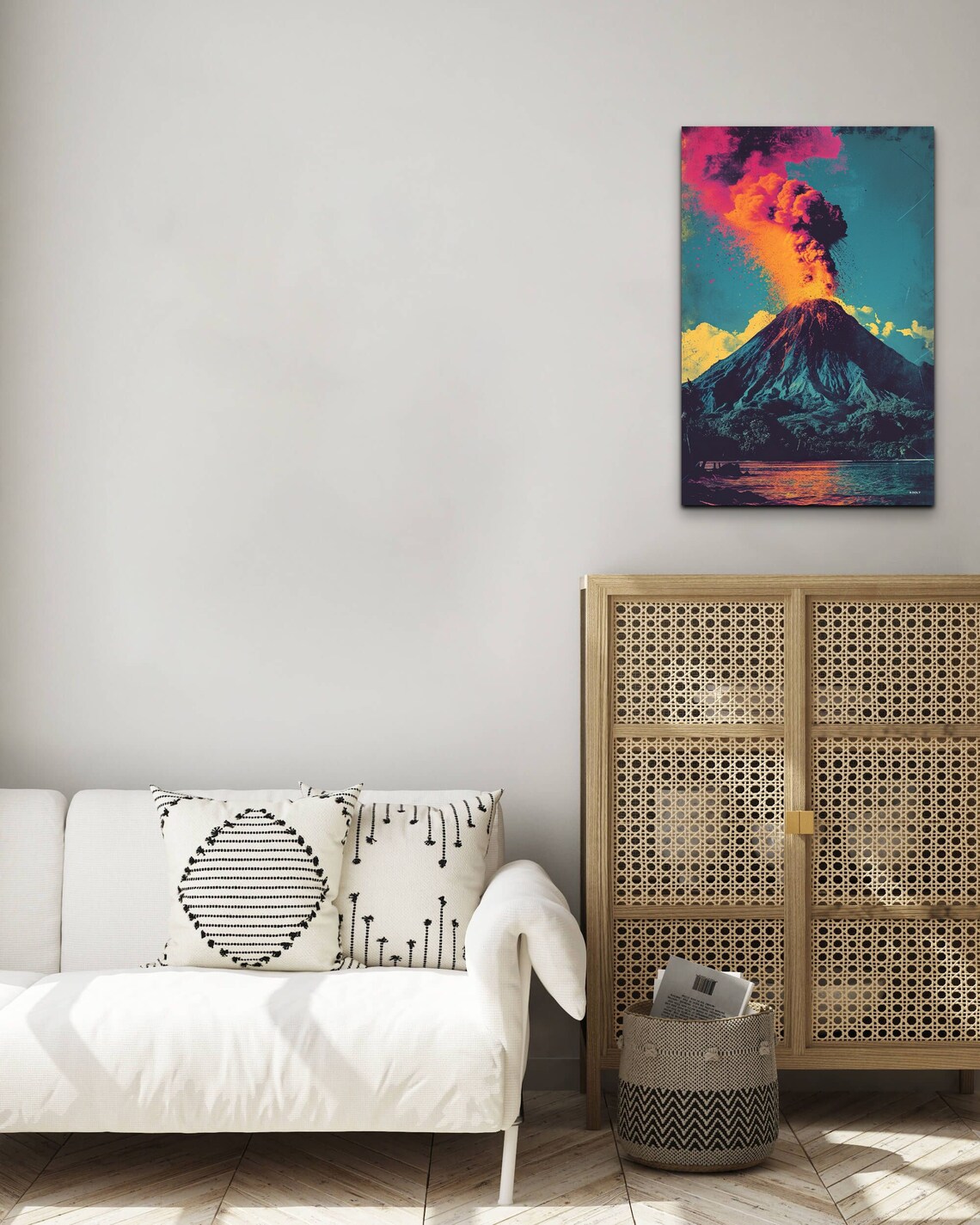 Pop Art Volcano Wall Art Mountain Art Nature Wall Art - Image 6