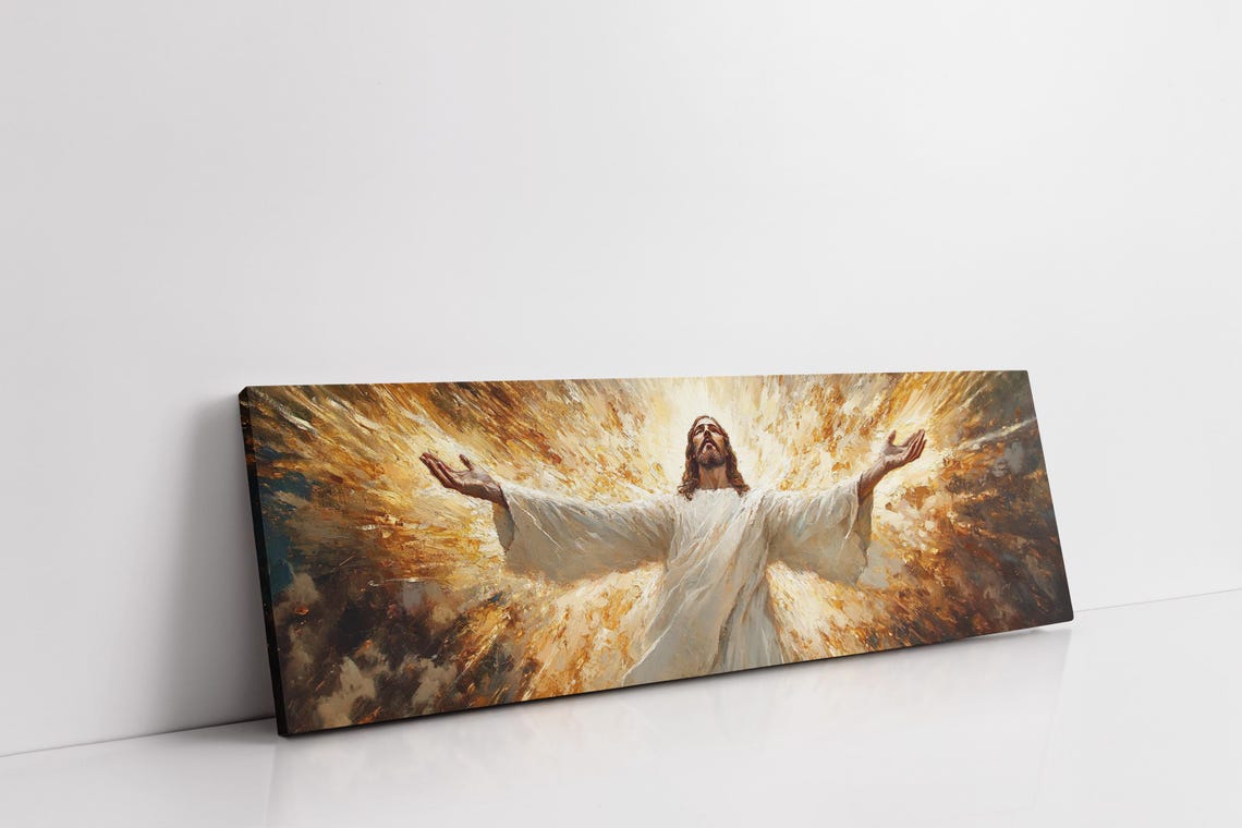 Jesus Ascension Glorious Radiant Rays Christian Home Art Poster - Image 2