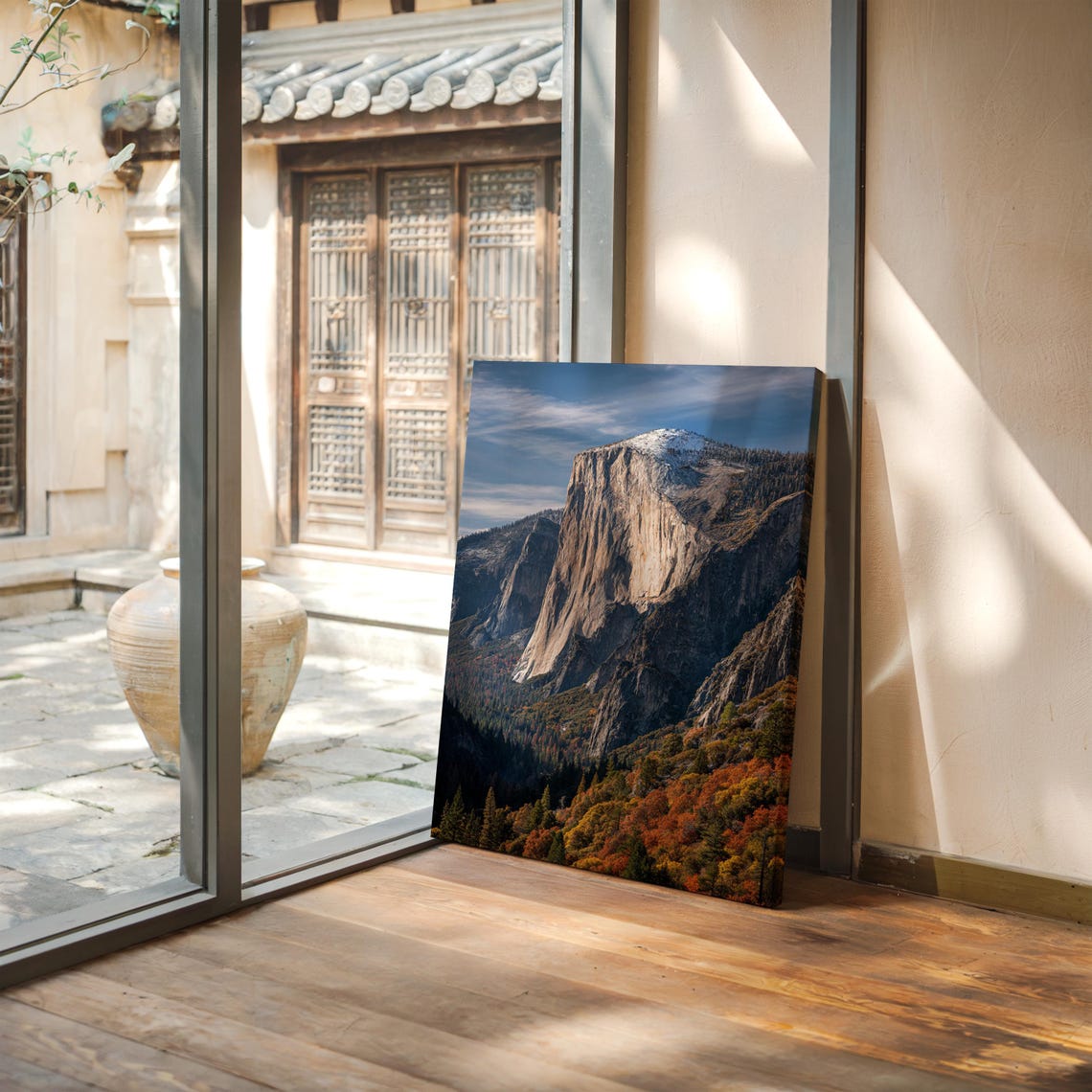 El Capitan Towering Above Autumn Valley