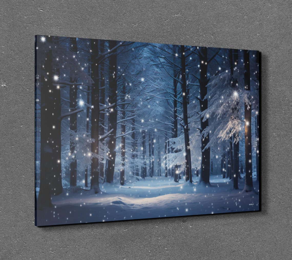 Snowy Tree, Moody Landscape Art Print - Image 7