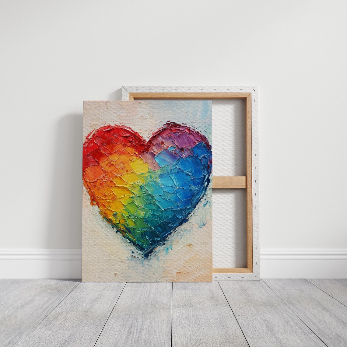 Rainbow Heart Abstract Art Print, Modern Decor - Image 6