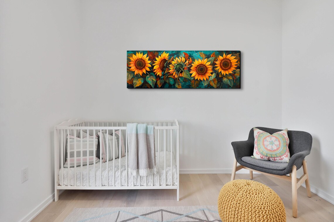 Van Gough Style Bold Sunflower Poster Print - Image 5