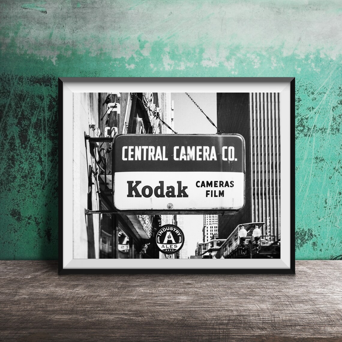 Central Camera Co. Chicago Vintage Kodak Film Sign Photo Poster - Image 2