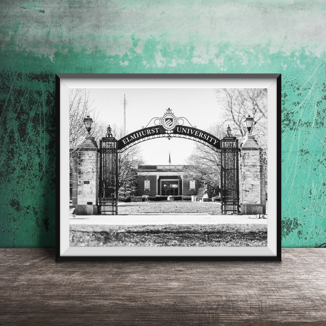 Elmhurst University Iron Arch Campus Entrance Gate Photo Poster - Image 2