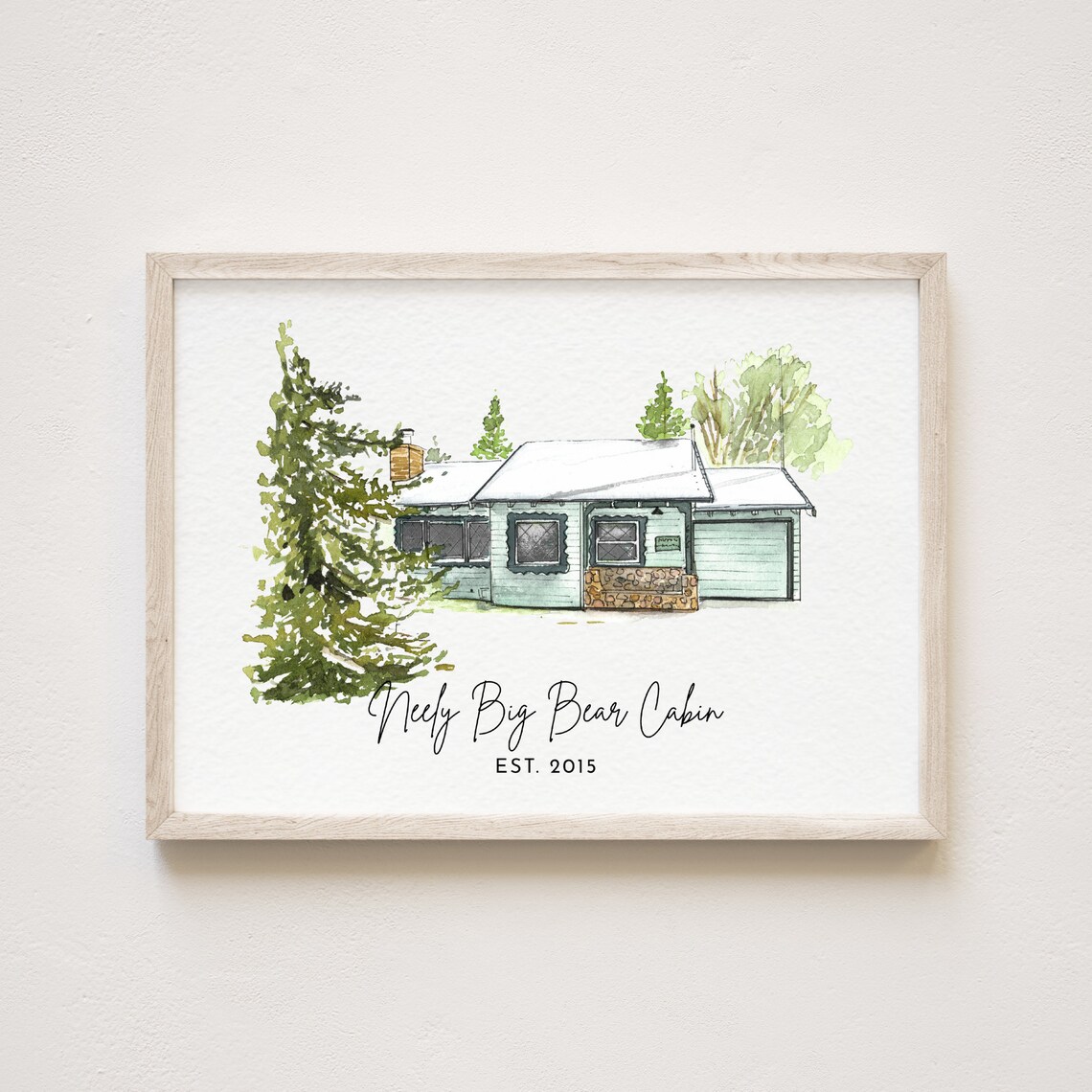 Custom Watercolor House Painting Art Print - Image 3