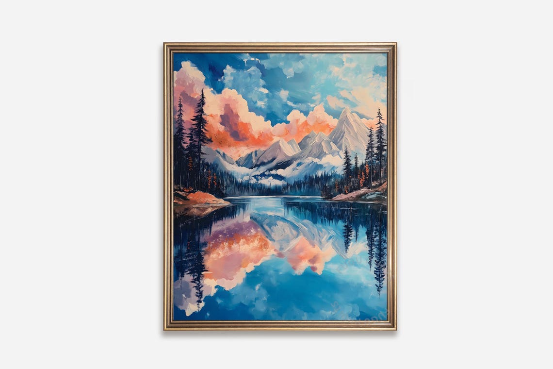 Mountain Lake Reflection Art Print