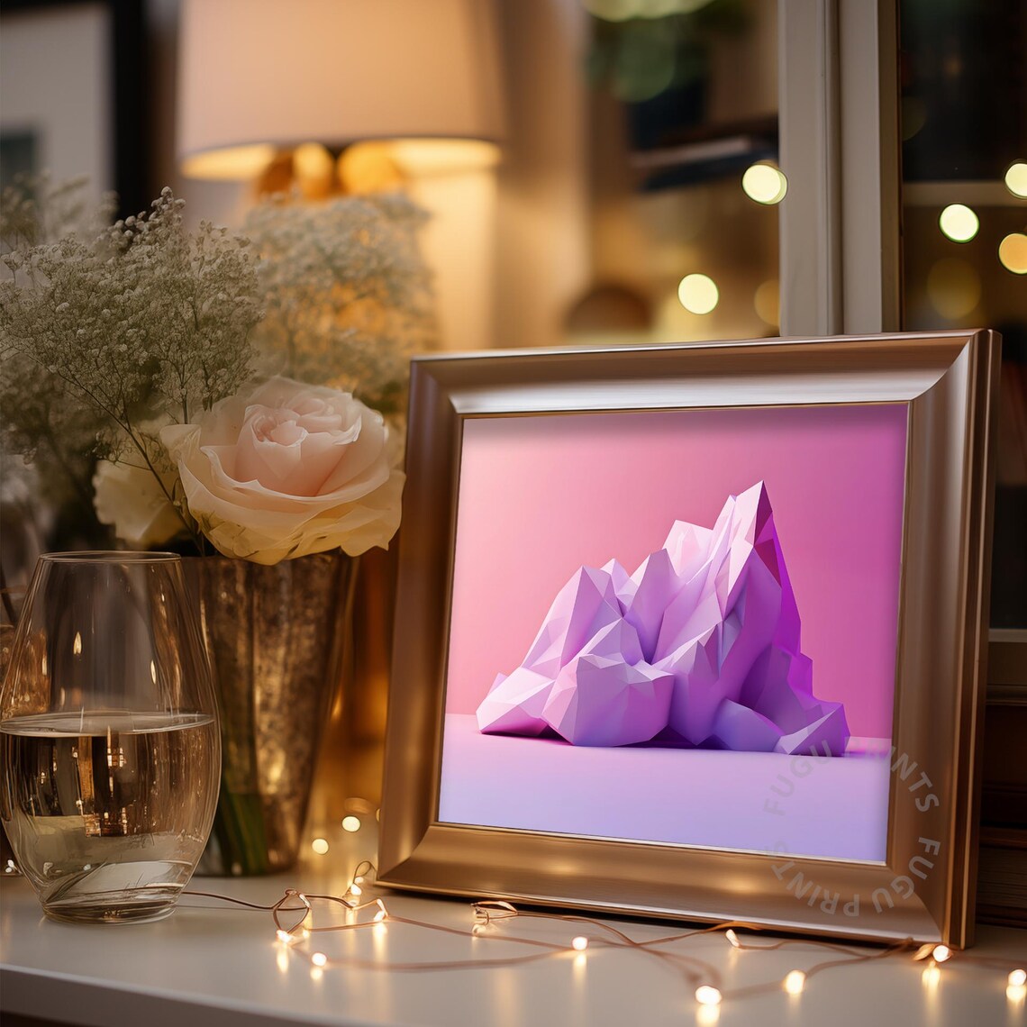 Geometric Mountain Abstract, Modern Minimalist Decor - Image 3