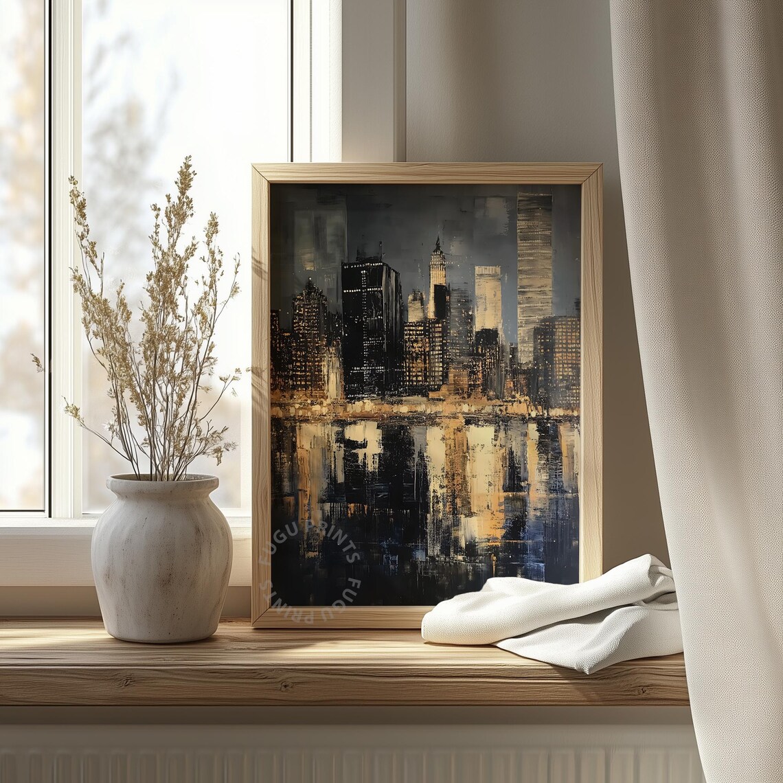 NYC Abstract Cityscape, Modern Home Decor - Image 4