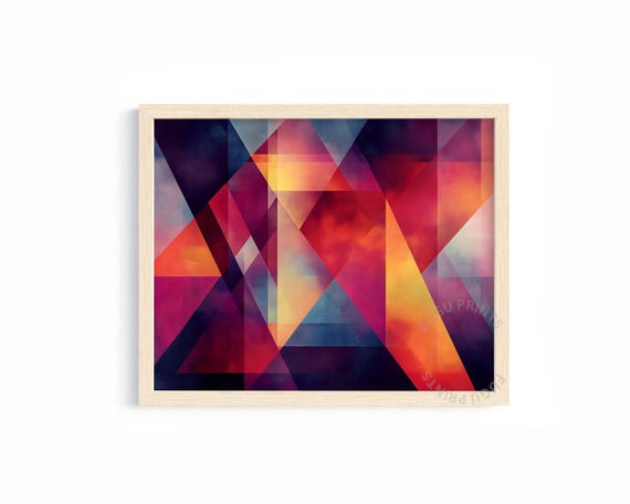 Geometric Abstract Colorful Wall Art Modern Home Decor 19