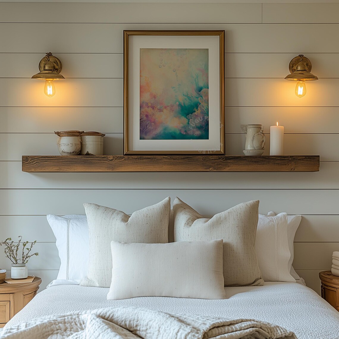 Pastel Underwater Abstract Coral Reef Art Print - Image 2