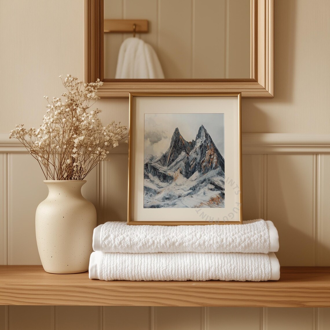 Impasto Mountain Peaks Abstract Landscape - Image 3
