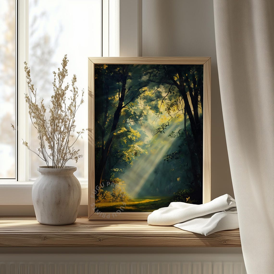 Forest Light Art Impressionist Wall Art Nature Scene Decor 204 - Image 4