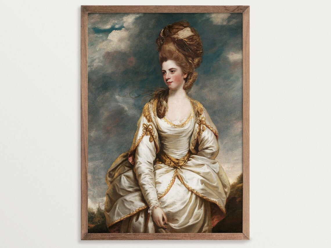 Victorian Portrait, Maximalist Regency Art Print