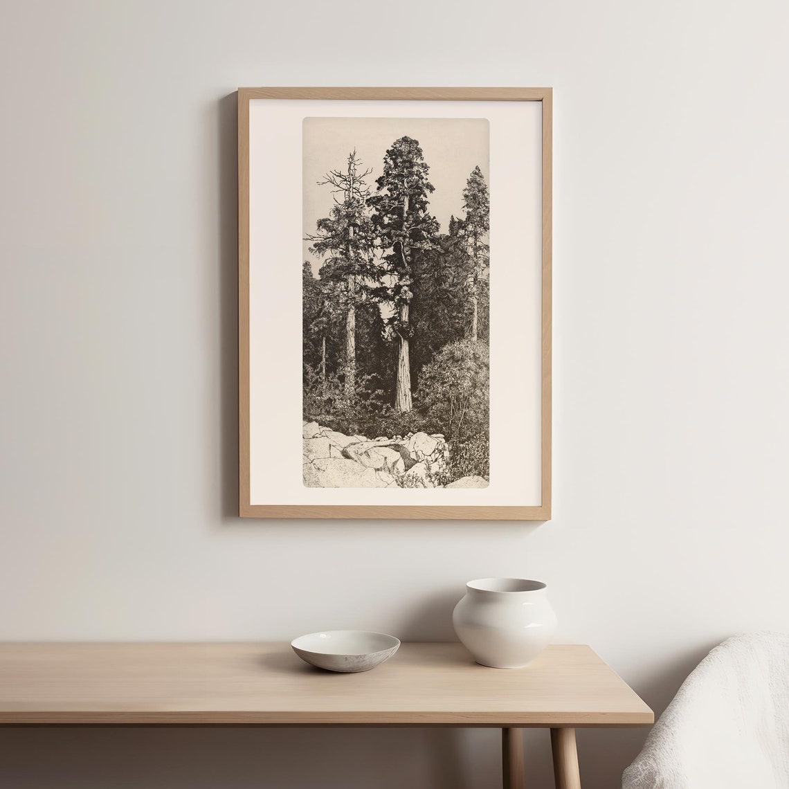 Vintage Tree Sketch Art Print, Rustic Cottagecore - Image 2