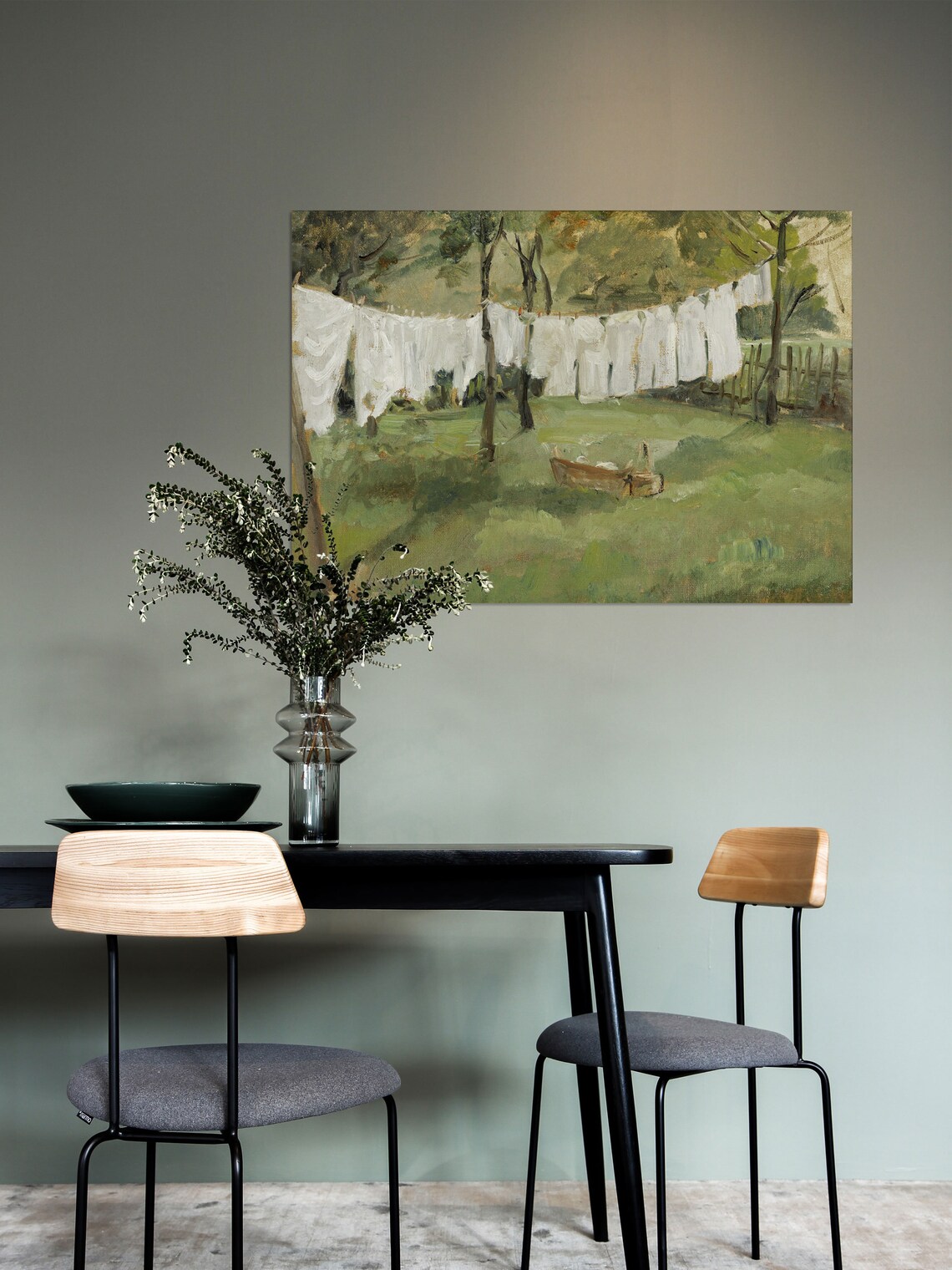 Clothesline Vintage Farmhouse Laundry Room Art Print - Image 2