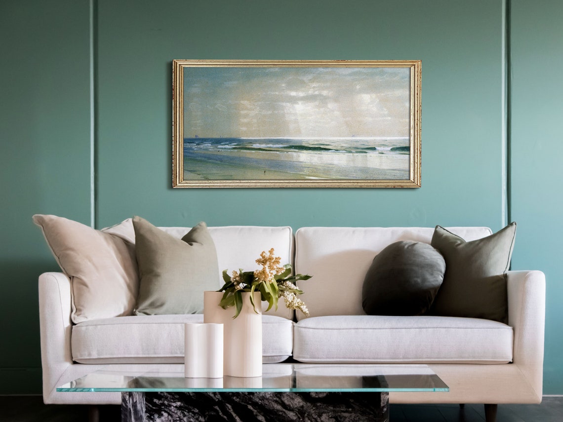 Coastal Panoramic Beach Decor Wall Art Print - Image 2