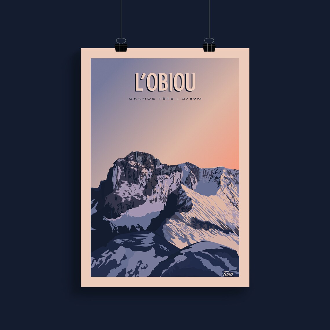Lobiou Vintage Travel Poster, Dvoluy Massif - Image 2