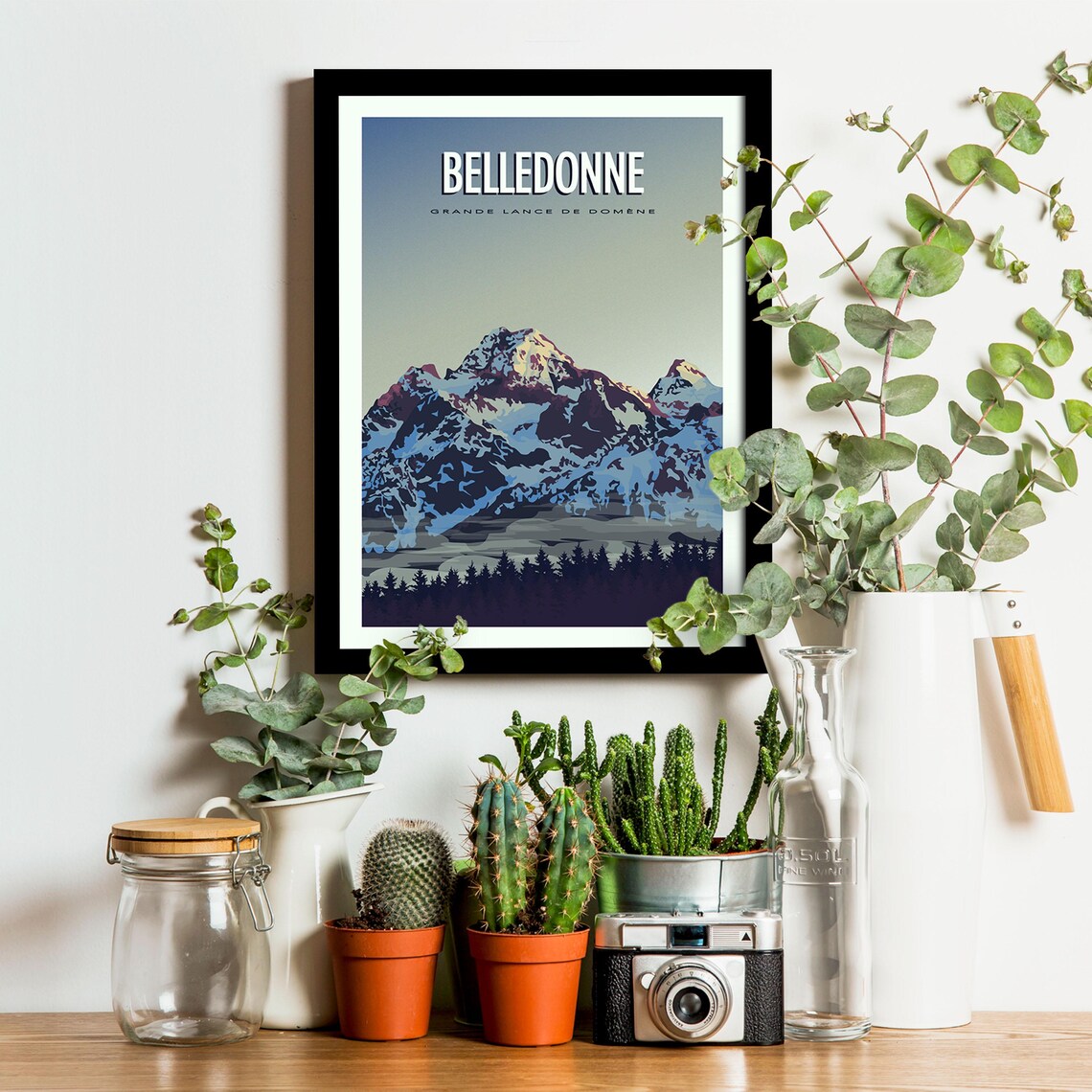Belledonne Vintage Travel Poster, Grenoble Decor - Image 3