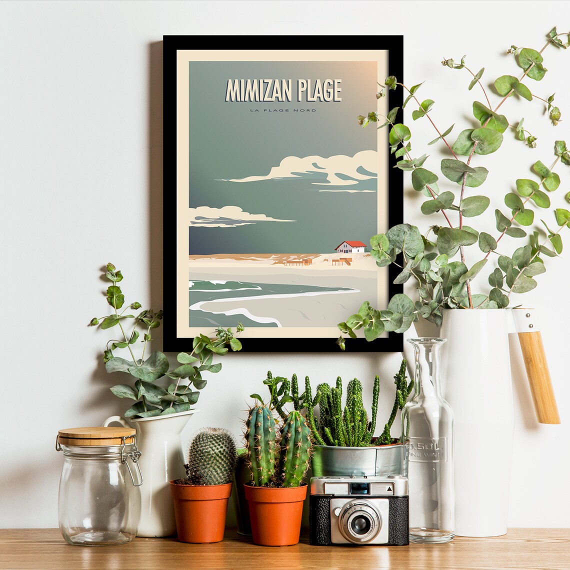 Mimizan Plage Vintage Travel Poster, West Coast - Image 3