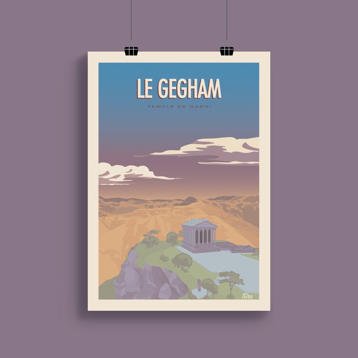 Gegham Vintage Travel Poster, Armenia Landmark - Image 2