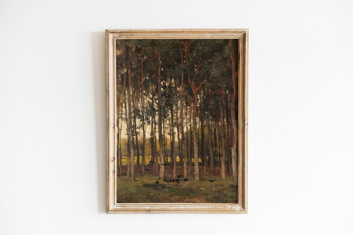 Neutral Landscape Oil Painting Abstract Art Print