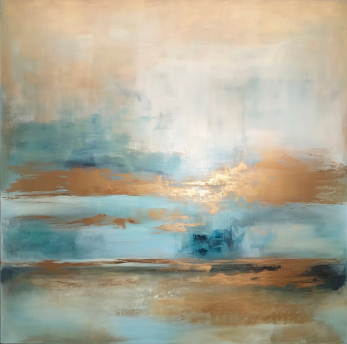 Abstract Minimalist Painting, Calming Meditative Art