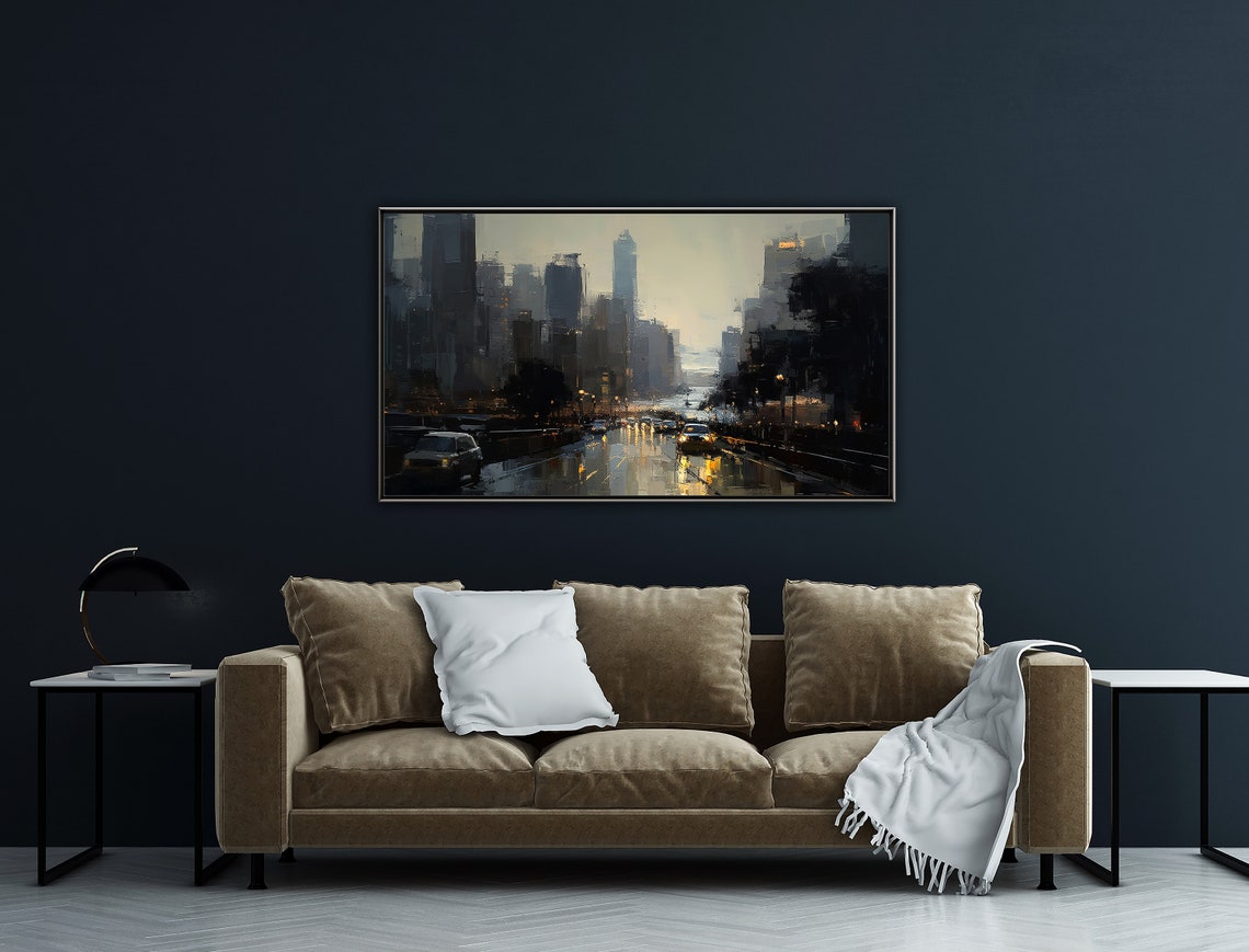 Urban Lights Cityscape Art Print - Image 2