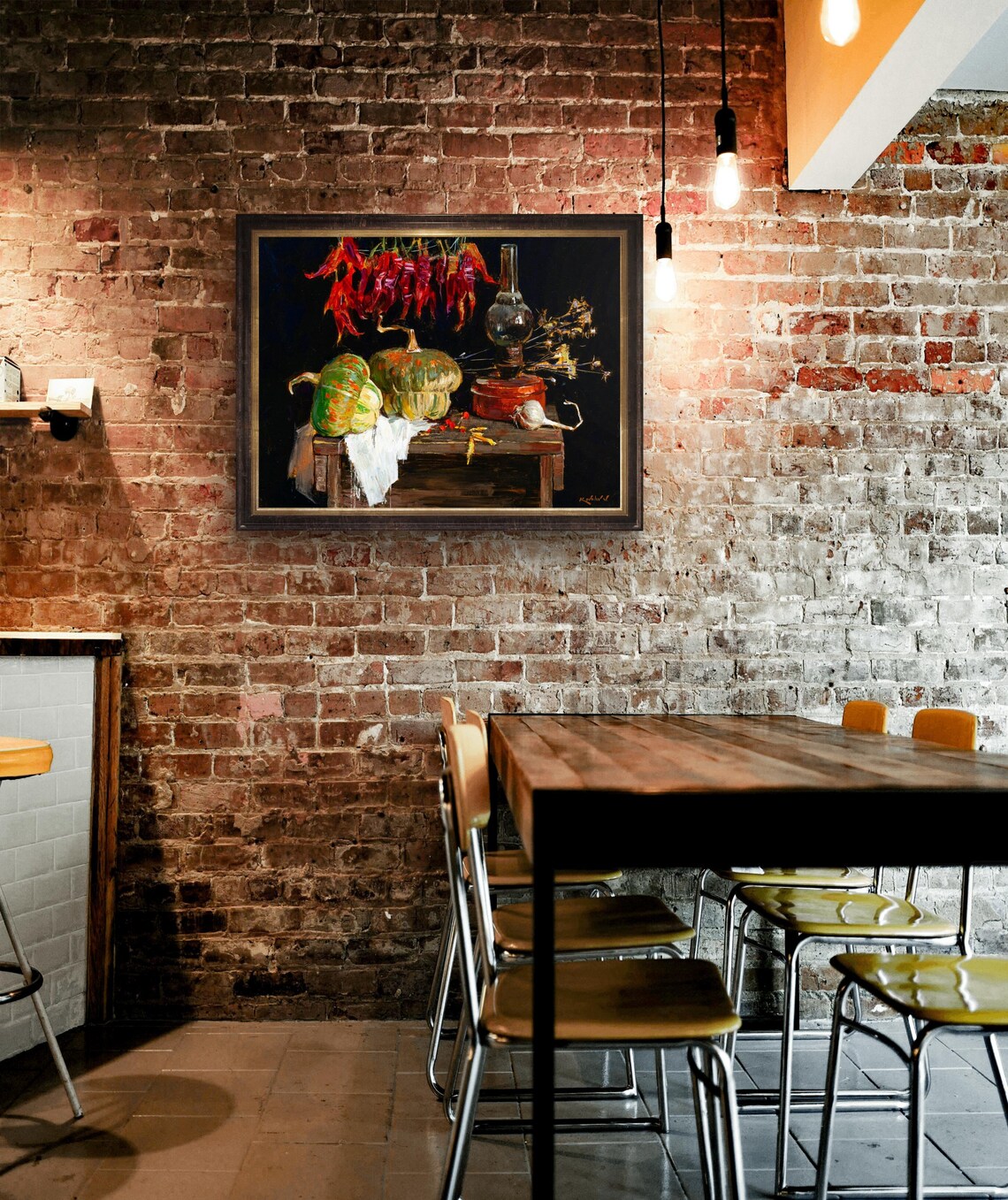 Rustic Still Life With Pumpkins, Halloween Art Print