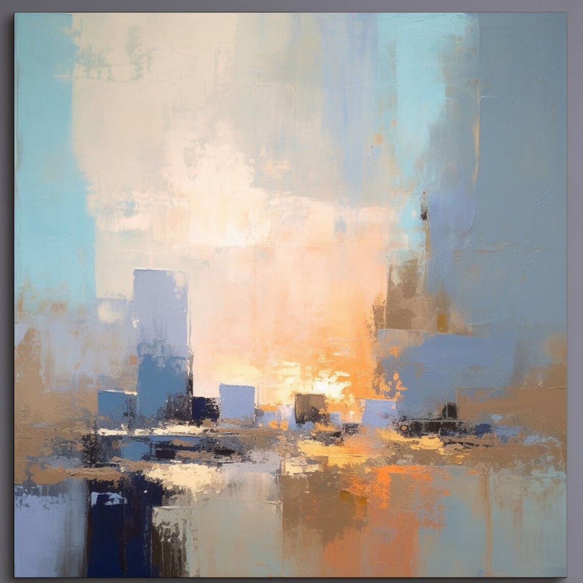 Abstract Landscape Painting, Minimalist Art Print