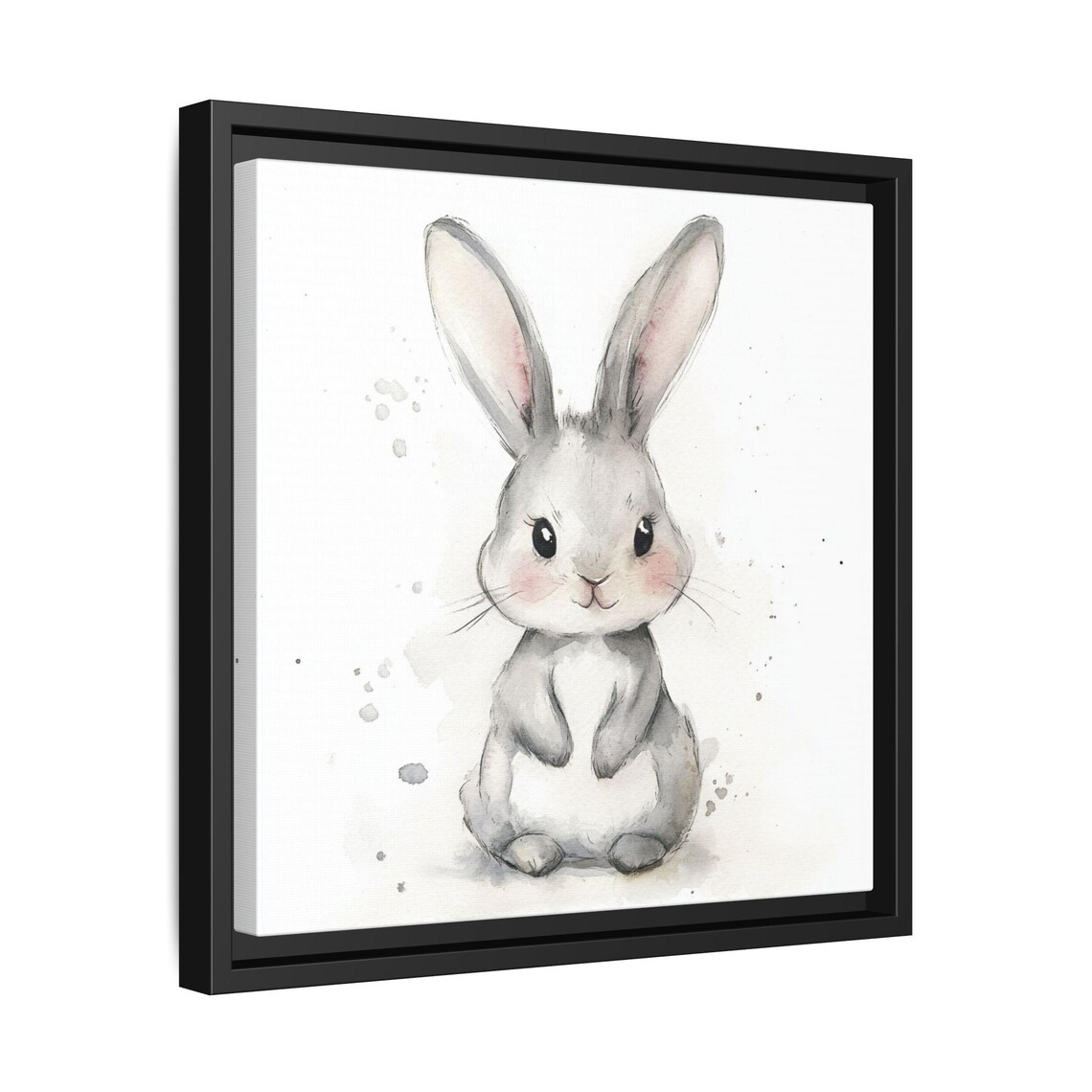 Cute Bunny Watercolor Animal Print, Nursery Decor - Image 2