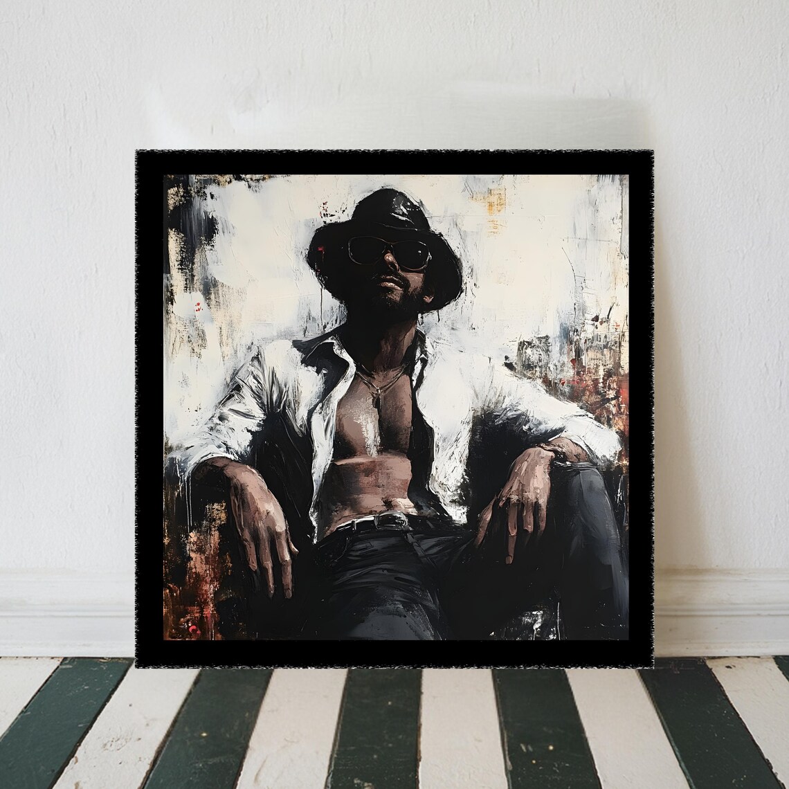Masculine Abstract, Modern Office Decor Art Print - Image 4