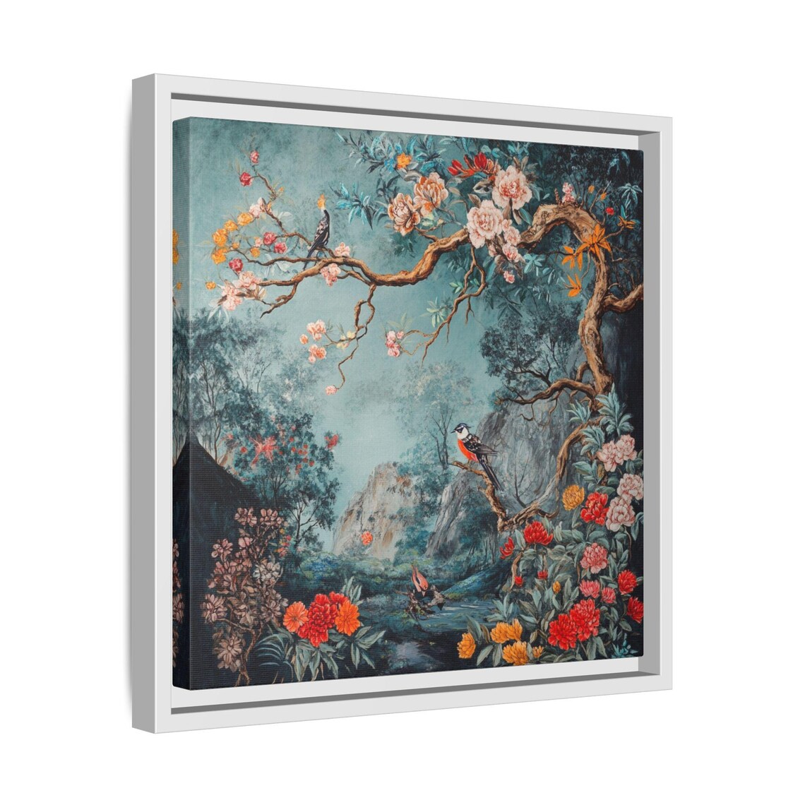 Serene Pink Landscape Japandi Art, Romantic Decor - Image 4