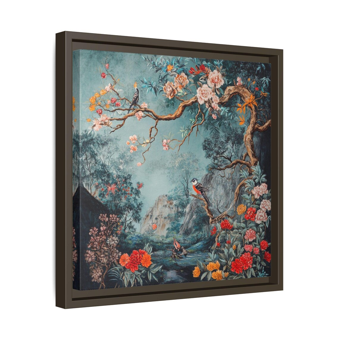 Serene Pink Landscape Japandi Art, Romantic Decor - Image 3