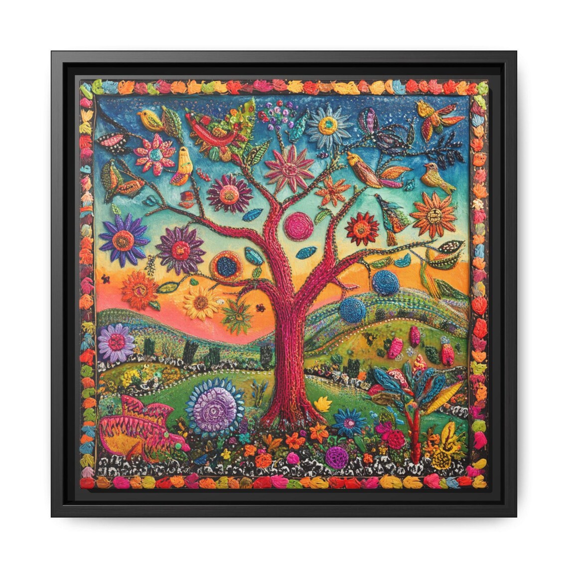 Mexican Folk Art Tree And Botanical Image - Image 5