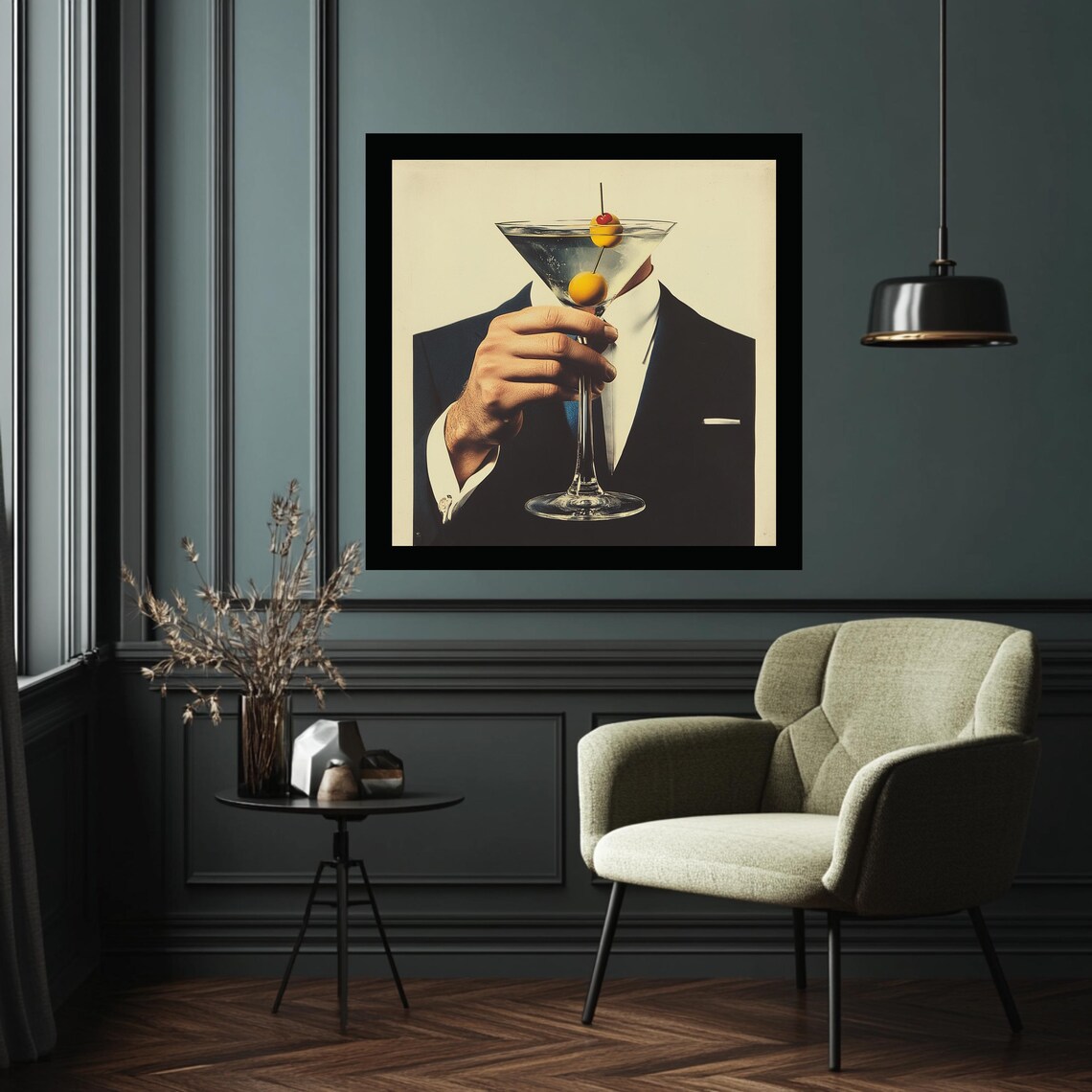 Elegant Cocktail Vintage Bar Artwork, Gift For Cocktail Lovers