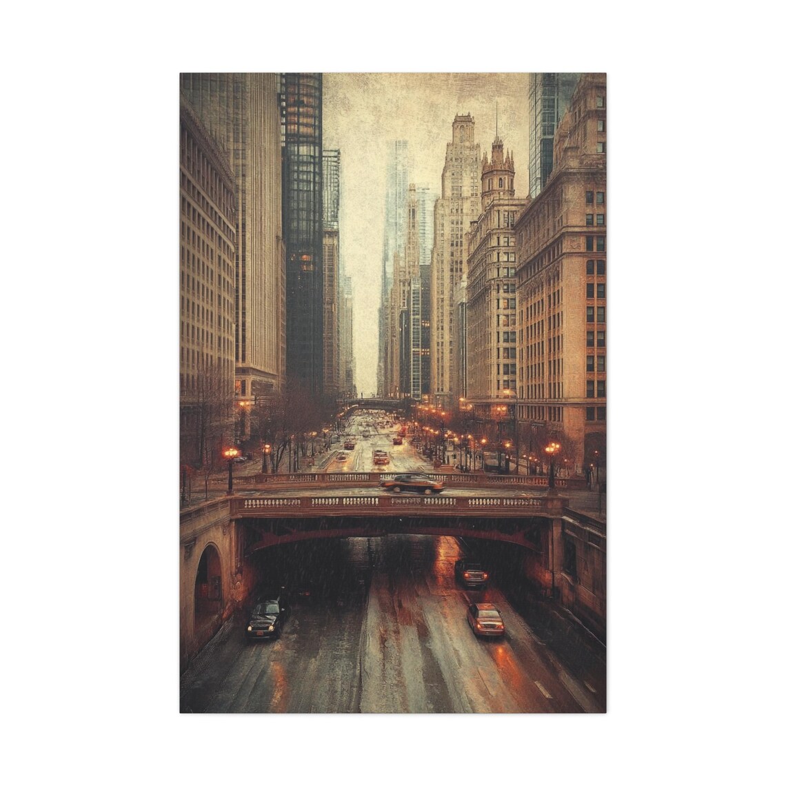 Chicago Bridge, Skyline Gift for Art Lover - Image 4