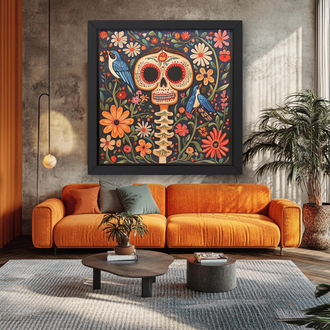 Mexican Folk Art Tree Bird And Botanical Image
