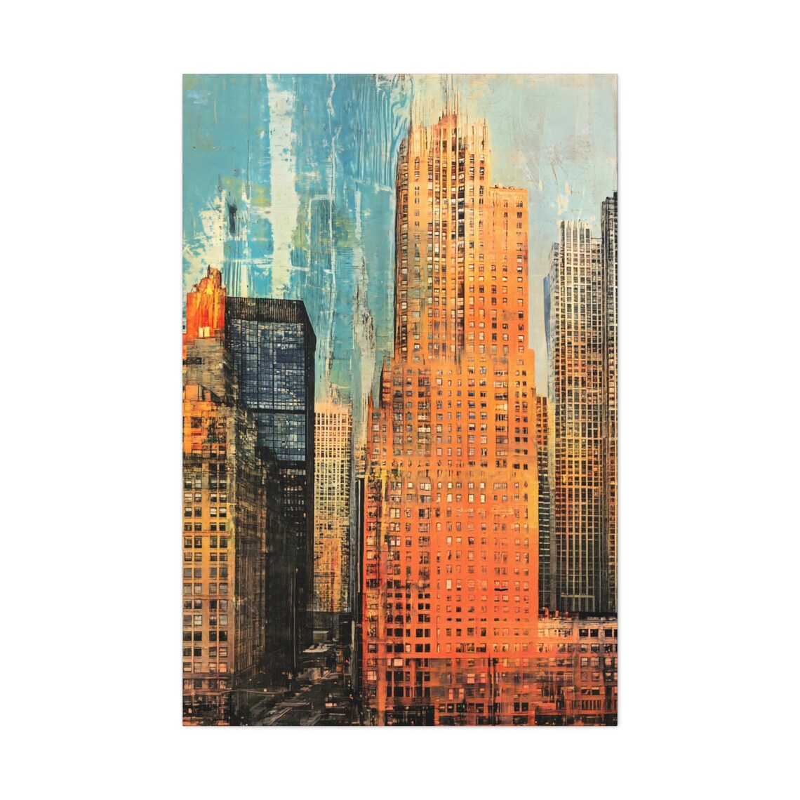 Chicago Skyline Modern Abstract, Gift for Art Lover - Image 3