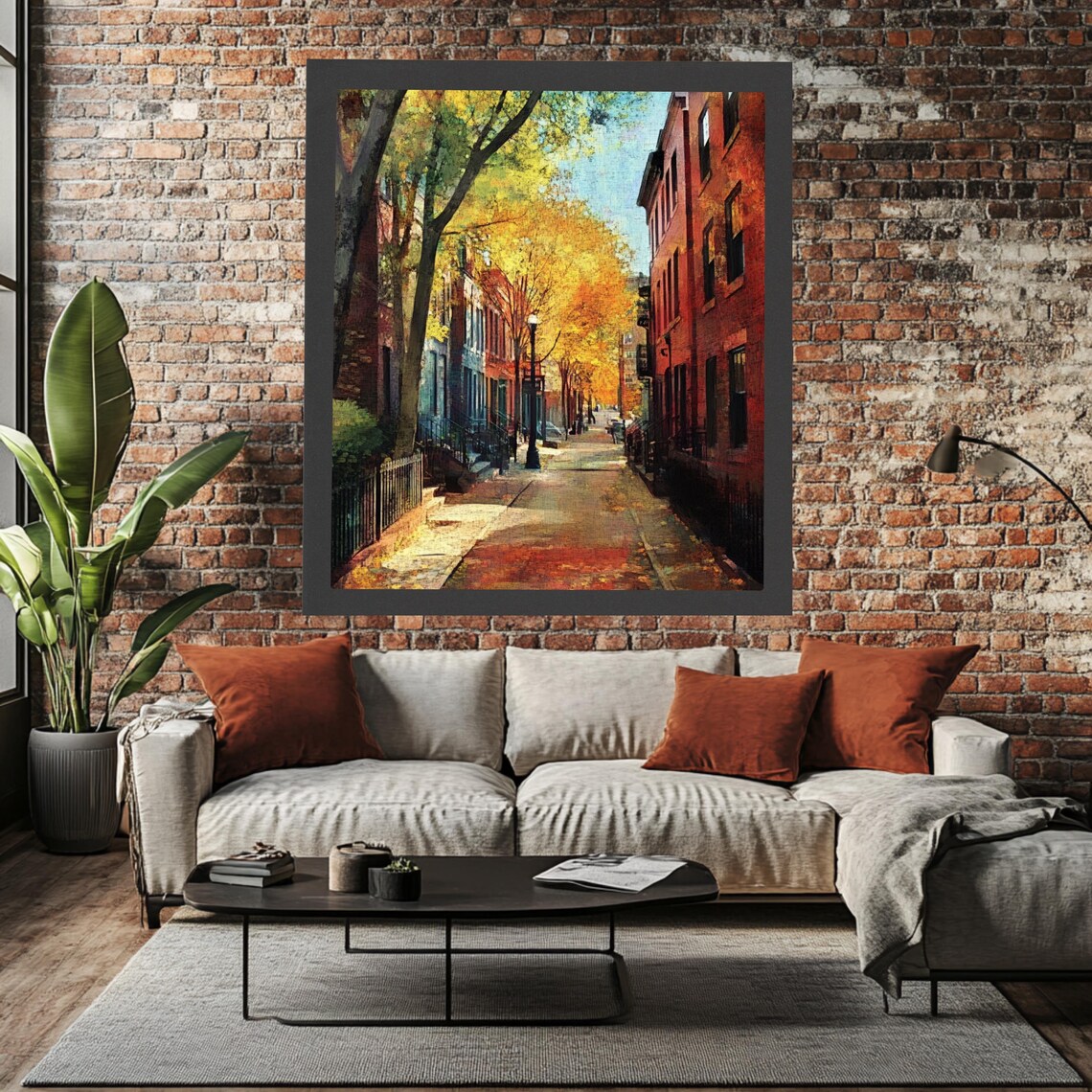 Boston City Watercolor Style Art Print