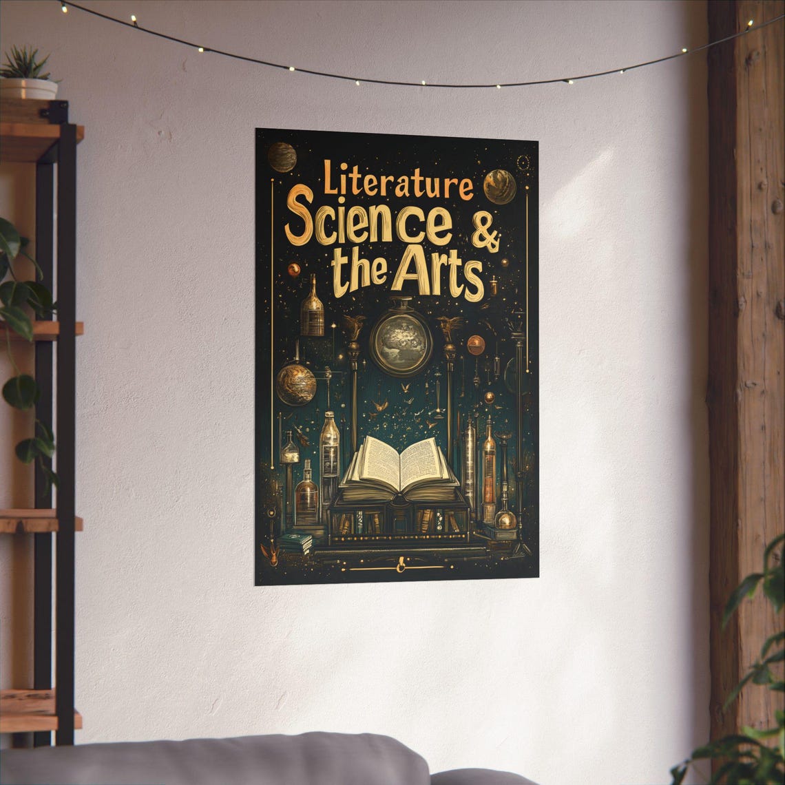 Literature Science and the Arts Vintage Celestial Book Poster - Image 3