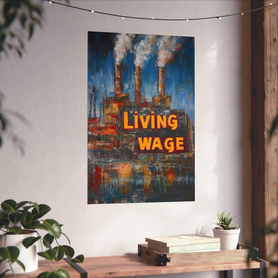 Living Wage Industrial Factory Labor Rights Statement Poster - Image 4