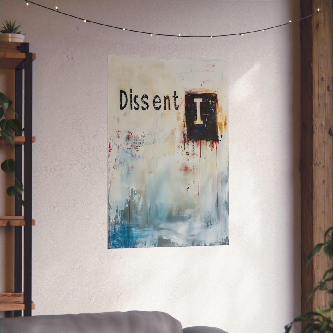 I Dissent Minimalist Abstract Political Statement Art Poster - Image 3