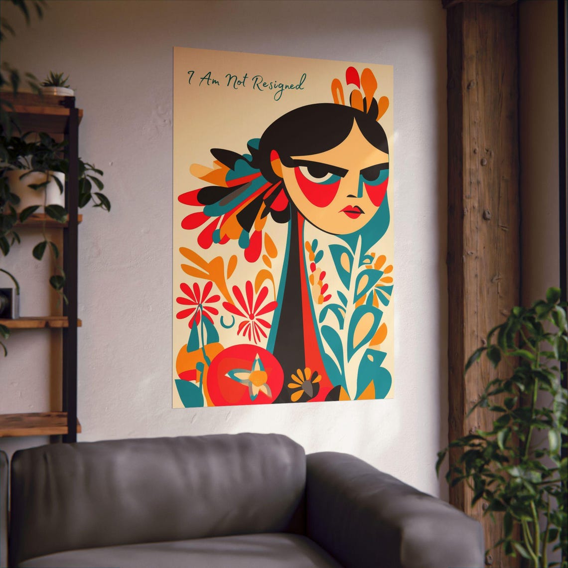 I Am Not Resigned Poster Wall Art Never Give Up Never Give In Poster Bold Statement Inspiring Message For Home Office Or Dorm Decor - Image 2