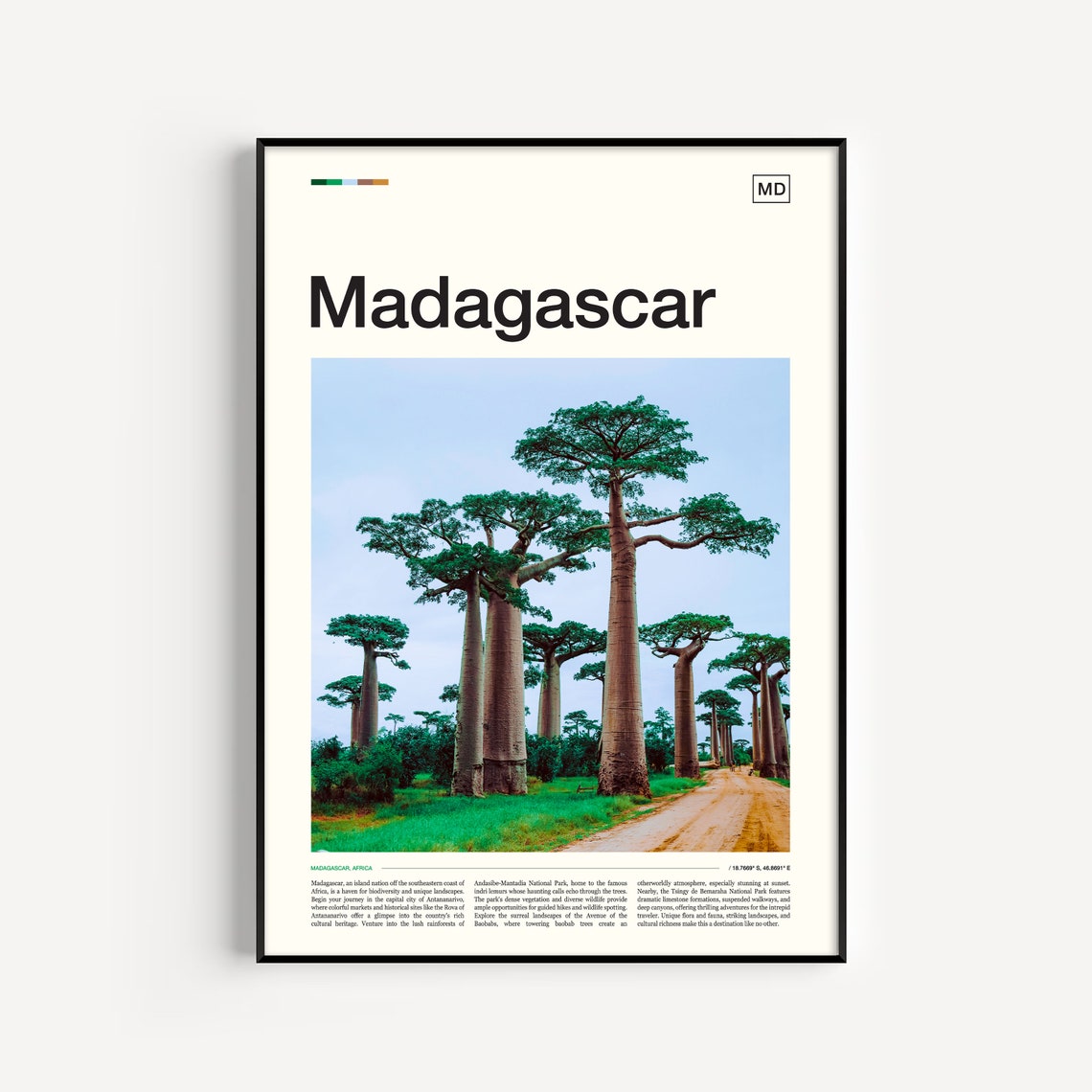 Madagascar Africa Baobab Avenue Giant Trees Photo Travel Poster Art
