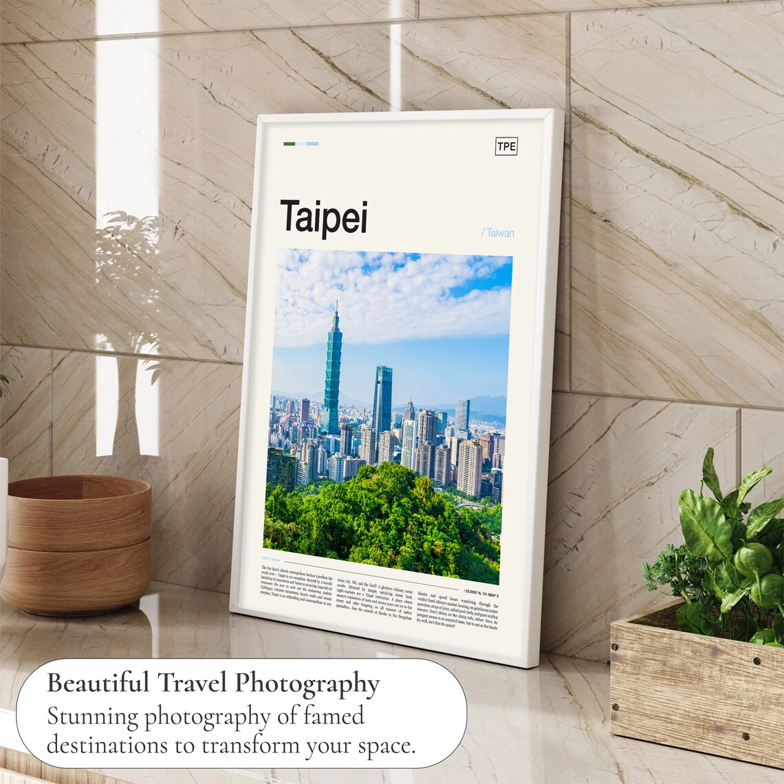 Taipei Travel Poster, Taiwan Place Print - Image 4