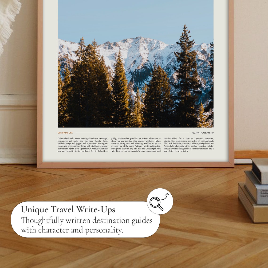 Colorado Rocky Mountains Snow Capped Peaks Pine Forest Alpine Poster - Image 2