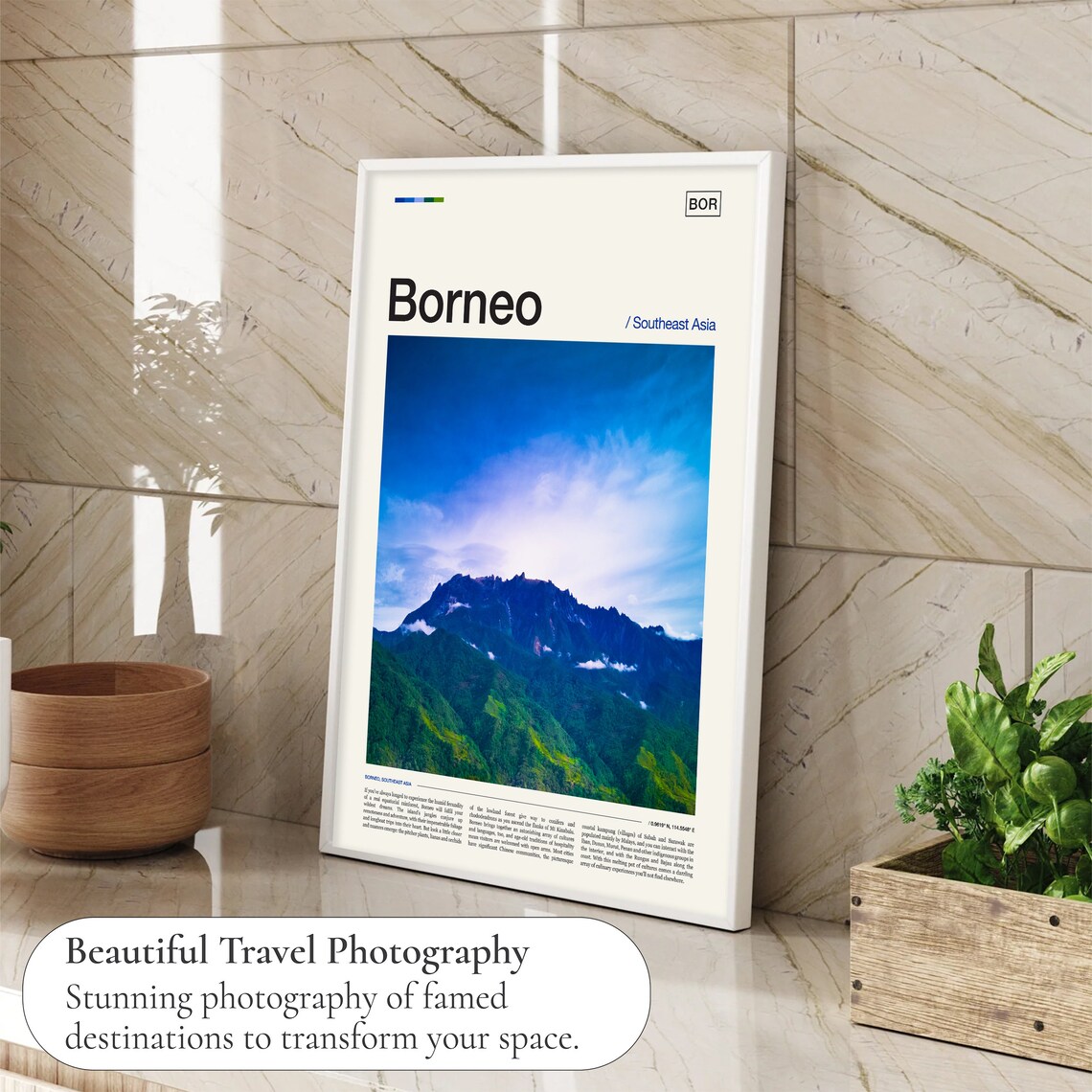 Borneo Travel Poster, Place and Destination Print - Image 4